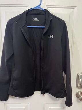 Under Armour ColdGear Women’s Medium Black Full Zip Jacket Textured Fleece